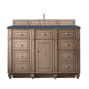 Bristol 60" Single Vanity, Whitewashed Walnut, w/ 3 CM Charcoal Soapstone Quartz Top James Martin Vanities