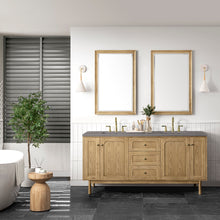 Load image into Gallery viewer, Laurent 72&quot; Double Vanity, Light Natural Oak w/ 3CM Grey Expo Top James Martin Vanities