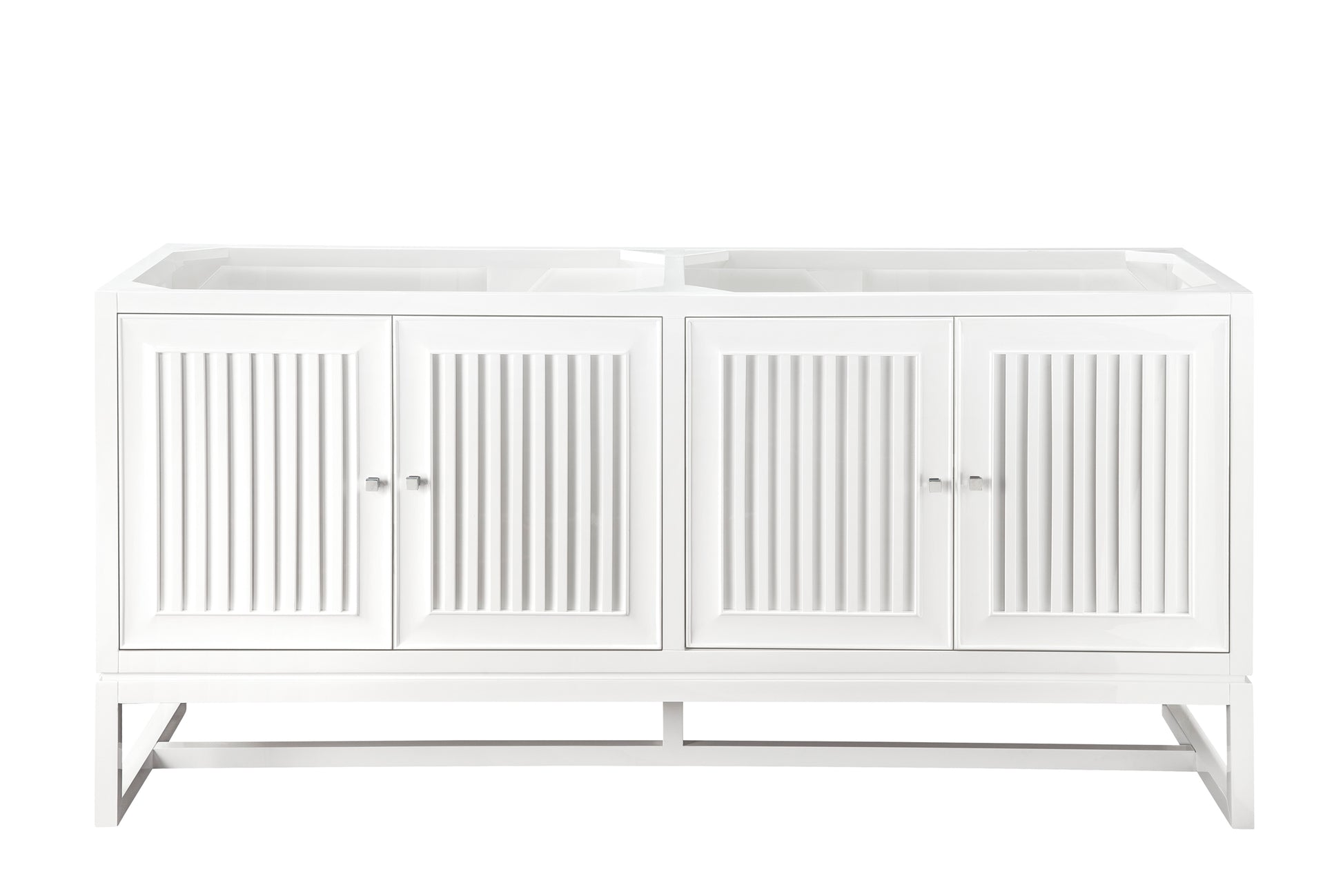 Athens 72" Double Vanity Cabinet, Glossy White James Martin Vanities