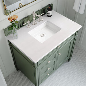 Bathroom Vanities Outlet Atlanta Renovate for LessBrittany 36" Single Vanity, Smokey Celadon w/ 3CM White Zeus Top