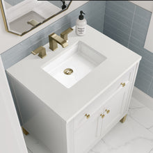 Load image into Gallery viewer, Chicago 30&quot; Single Vanity, Glossy White w/ 3CM White Zeus Top James Martin Vanities