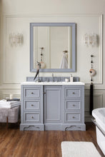 Load image into Gallery viewer, De Soto 48&quot; Single Vanity, Silver Gray w/ 3 CM White Zeus Quartz Top James Martin Vanities