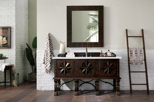 Balmoral 60" Antique Walnut Single Vanity w/ 3 CM Arctic Fall Solid Surface Top James Martin Vanities