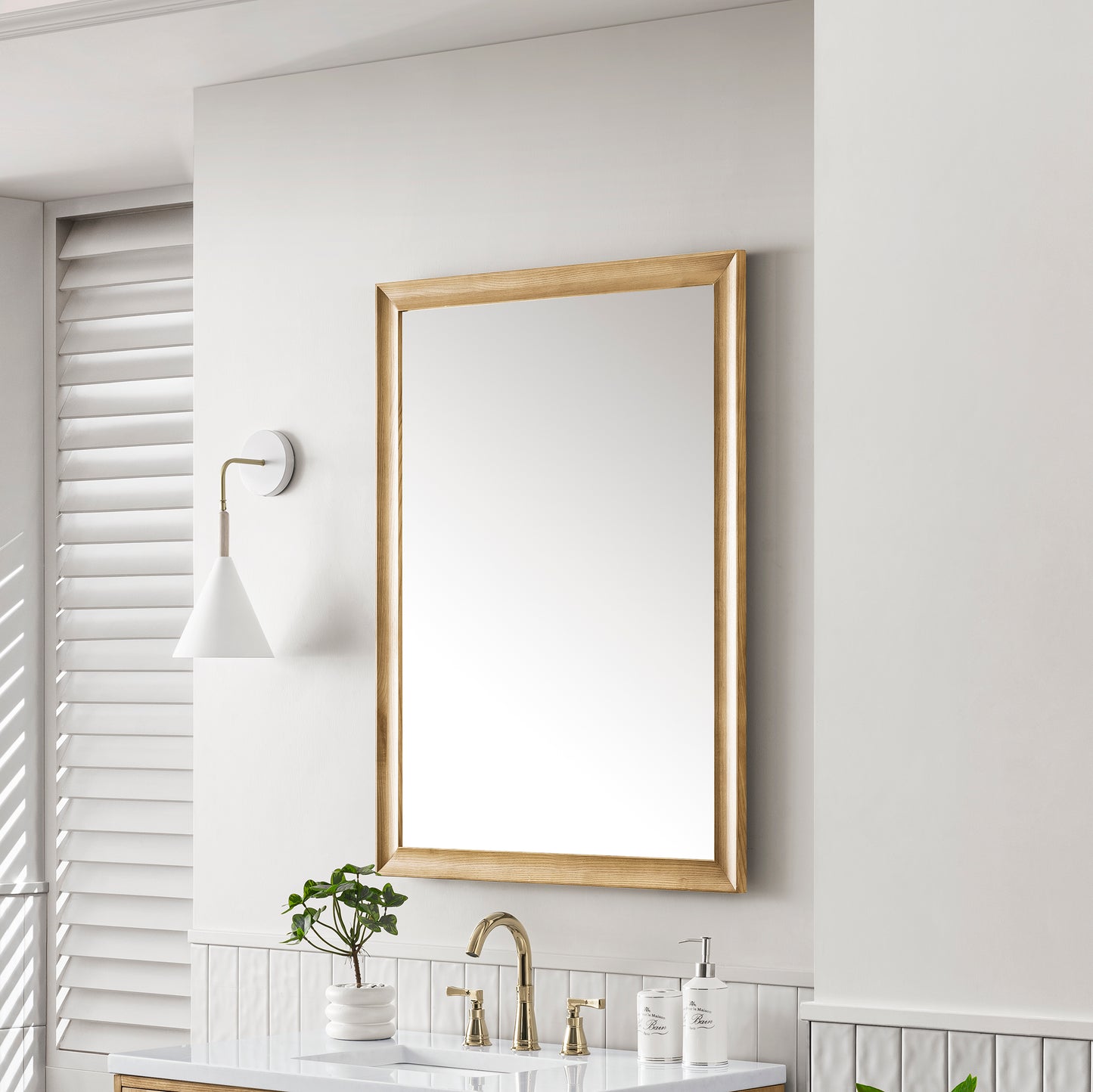 Glenbrooke 30" Mirror, Light Natural Oak James Martin Vanities