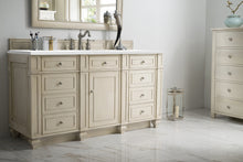 Load image into Gallery viewer, Bristol 60&quot; Single Vanity, Vintage Vanilla, w/ 3 CM White Zeus Quartz Top James Martin Vanities