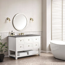 Load image into Gallery viewer, Breckenridge 48&quot; Single Vanity, Bright White w/ 3CM Grey Expo Top James Martin Vanities