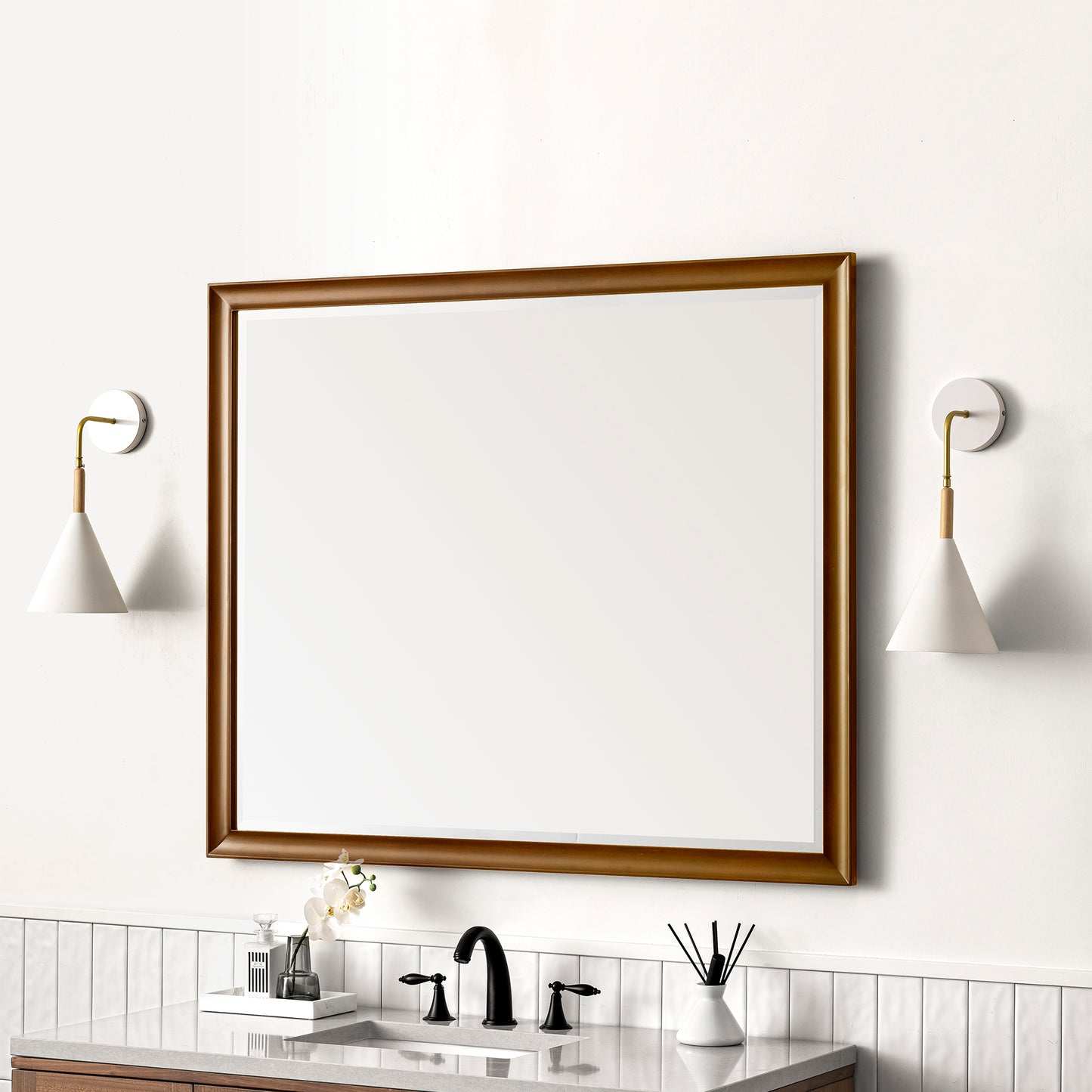 Bathroom Vanities Outlet Atlanta Renovate for LessGlenbrooke 48" Mirror, Country Oak