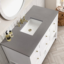 Load image into Gallery viewer, Bathroom Vanities Outlet Atlanta Renovate for LessBreckenridge 48&quot; Single Vanity, Bright White w/ 3CM Grey Expo Top