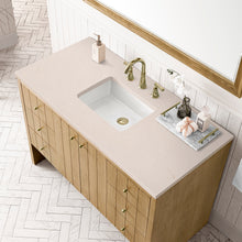 Load image into Gallery viewer, Bathroom Vanities Outlet Atlanta Renovate for LessHudson 48&quot; Single Vanity, Light Natural Oak w/ 3CM Eternal Marfil Top