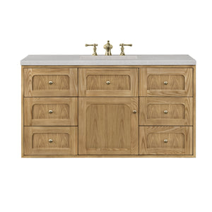 Laurent 48" Single Vanity, Light Natural Oak w/ 3CM Eternal Serena Top James Martin Vanities