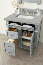 Load image into Gallery viewer, Brittany 30&quot; Single Vanity, Urban Gray, w/ 3 CM Eternal Serena Quartz Top James Martin Vanities