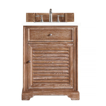 Load image into Gallery viewer, Savannah 26&quot; Single Vanity Cabinet, Driftwood, w/ 3 CM White Zeus Quartz Top James Martin Vanities