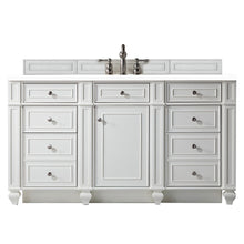 Load image into Gallery viewer, Bristol 60&quot; Single Vanity, Bright White, w/ 3 CM White Zeus Quartz Top James Martin Vanities