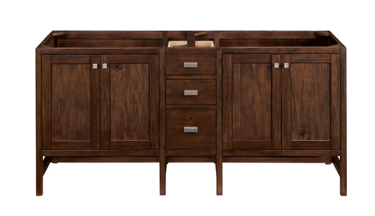 Addison 72" Double Vanity Cabinet, Mid Century Acacia James Martin Vanities