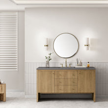 Load image into Gallery viewer, Hudson 60&quot; Single Vanity, Light Natural Oak w/ 3CM Grey Expo Top James Martin Vanities