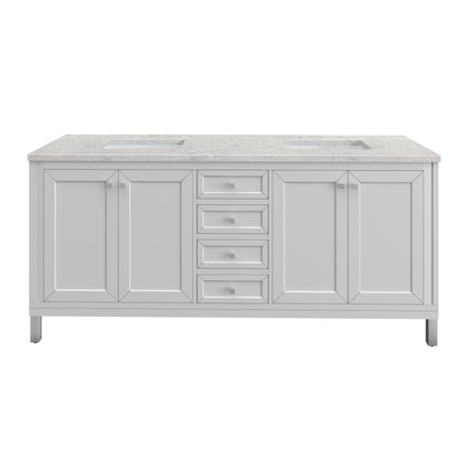 Part: Chicago Knobs and Legs Set for V72"  in Brushed Nickel James Martin Vanities