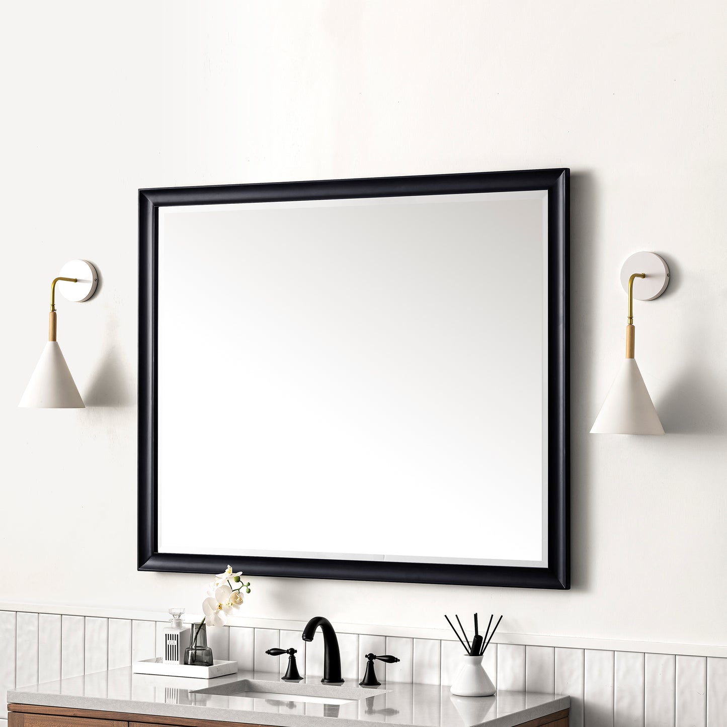 Glenbrooke 48" Mirror, Black Onyx James Martin Vanities
