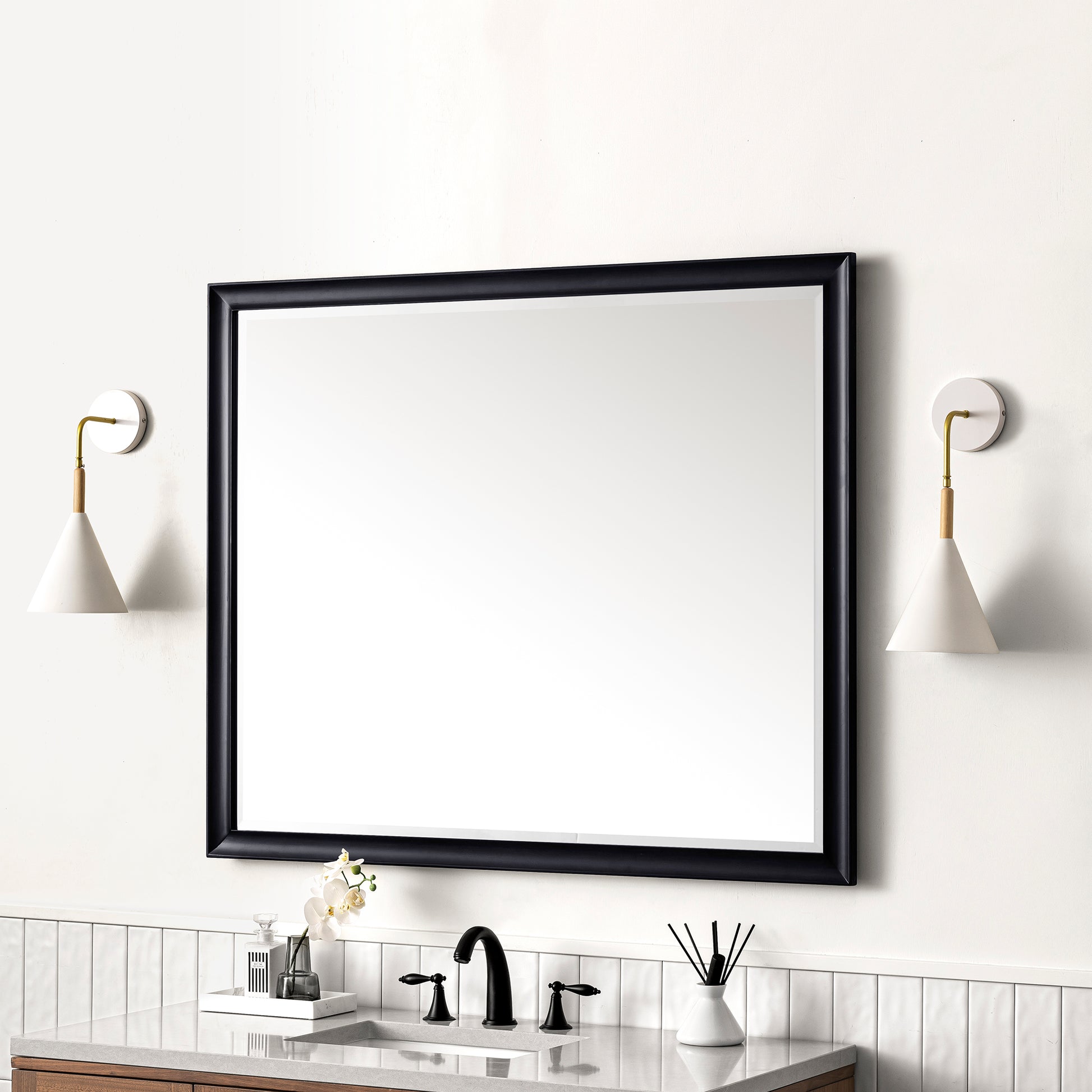 Glenbrooke 48" Mirror, Black Onyx James Martin Vanities