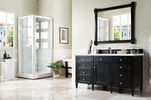 Load image into Gallery viewer, Brittany 60&quot; Single Vanity, Black Onyx w/ 3 CM White Zeus Quartz Top James Martin Vanities