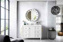 Load image into Gallery viewer, Copper Cove Encore 48&quot; Single Vanity, Bright White w/ 3 CM White Zeus Quartz Top James Martin Vanities