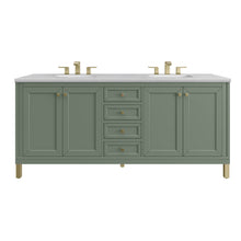 Load image into Gallery viewer, Chicago 72&quot; Double Vanity, Smokey Celadon w/ 3CM Arctic Fall Top James Martin Vanities