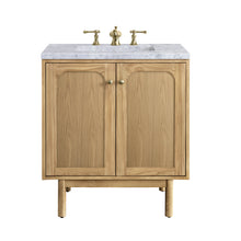 Load image into Gallery viewer, Laurent 30&quot; Single Vanity, Light Natural Oak w/ 3CM Carrara Marble Top James Martin Vanities