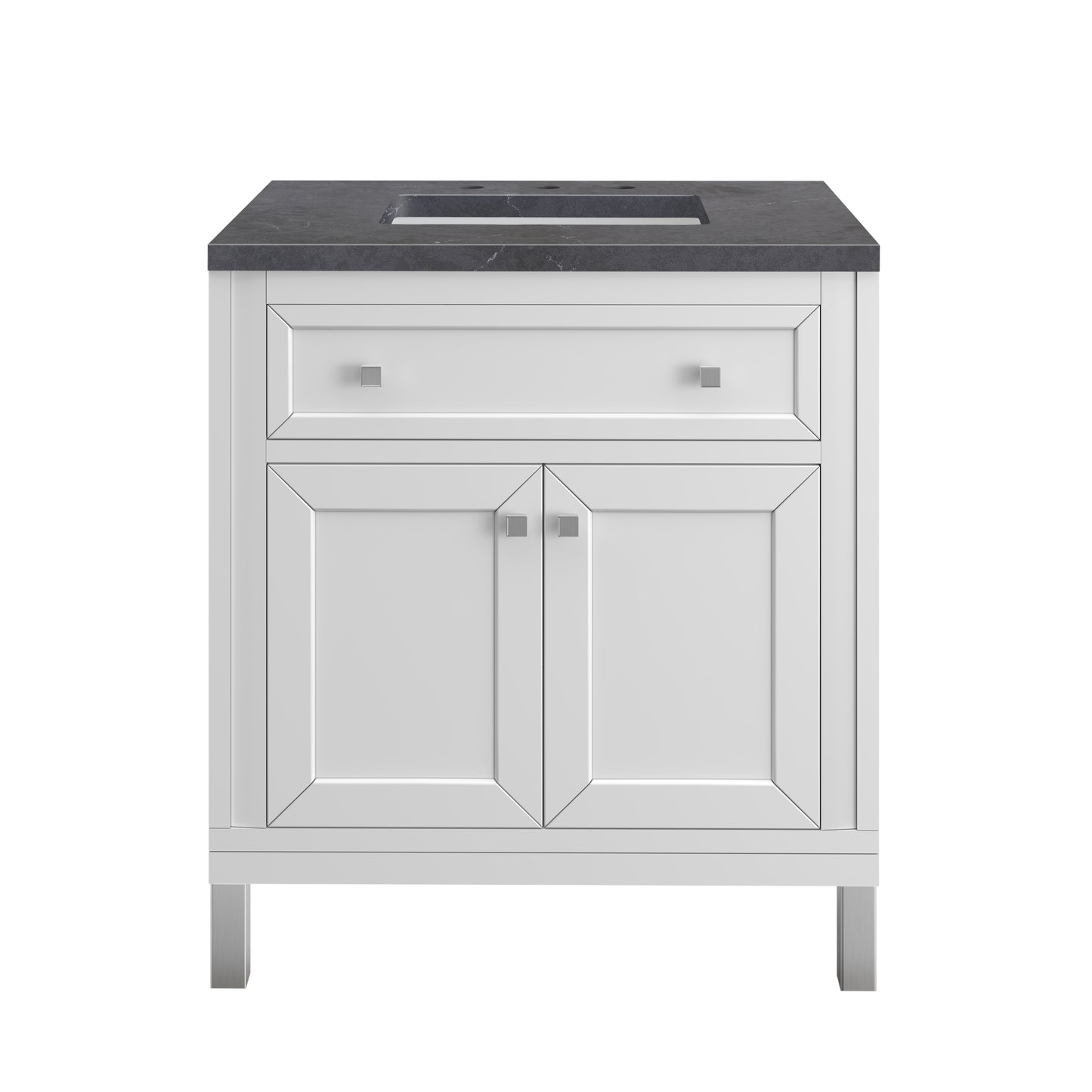 Part: Chicago Knobs and Legs Set for V30" and V36" in Brushed Nickel James Martin Vanities