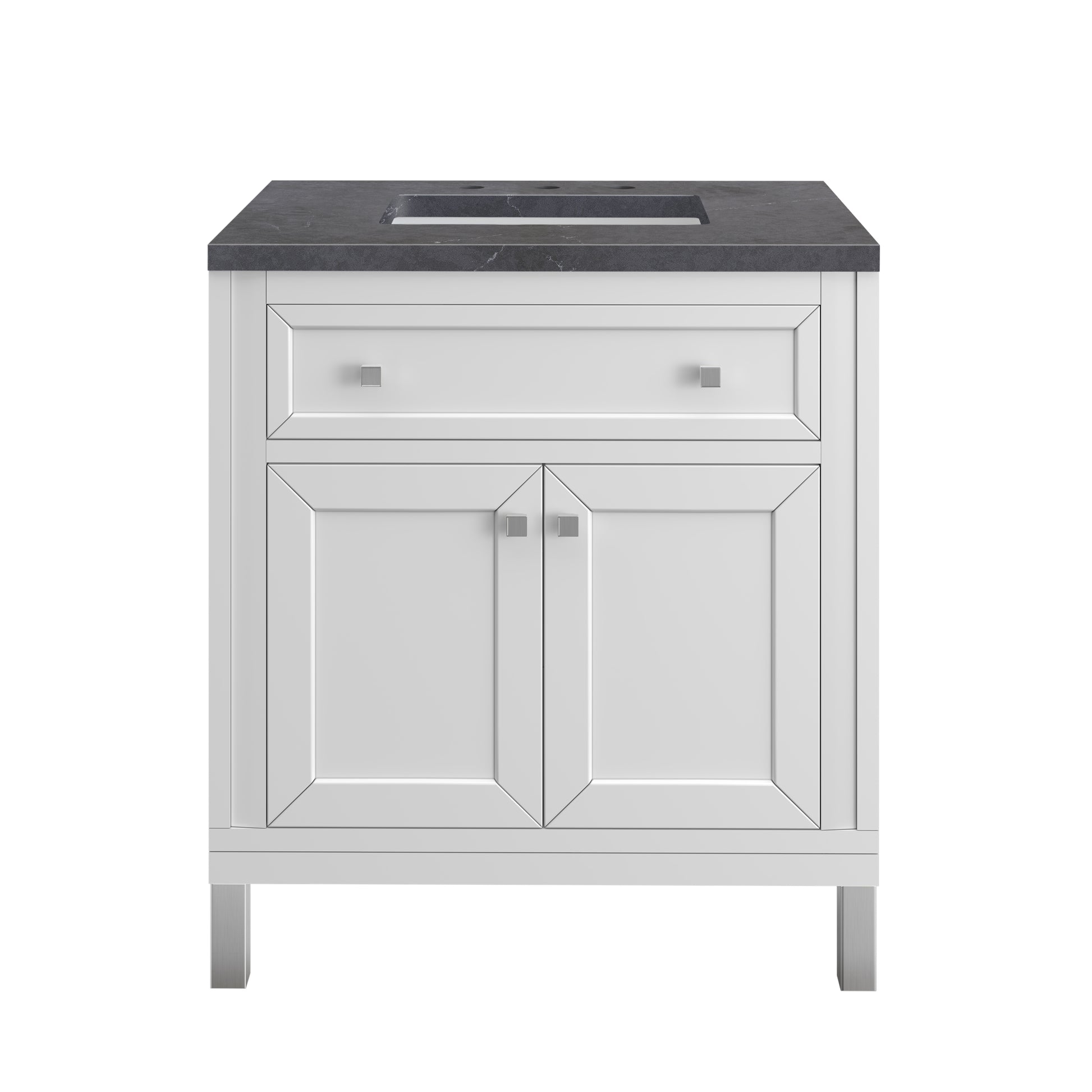 Part: Chicago Knobs and Legs Set for V30" and V36" in Brushed Nickel James Martin Vanities