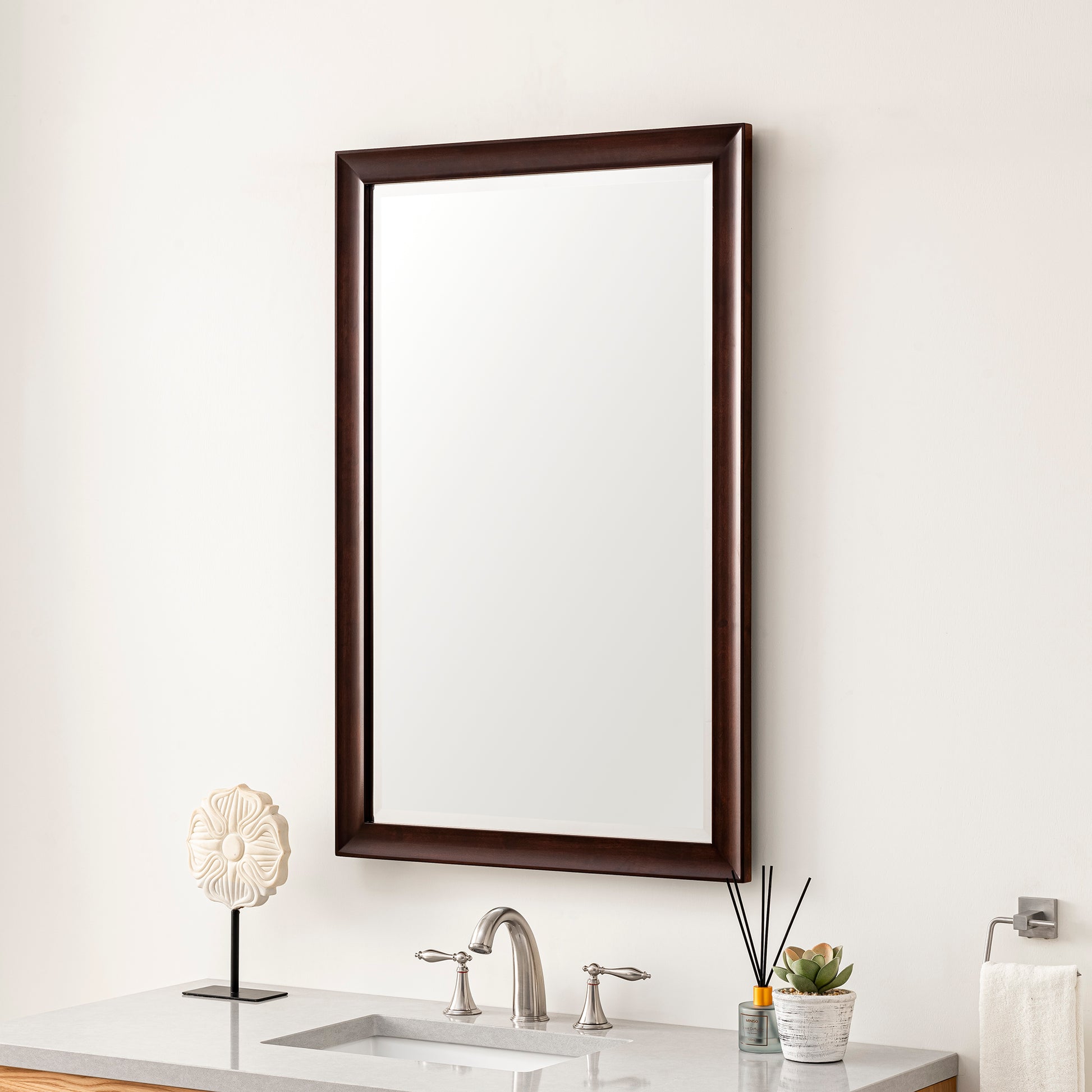Glenbrooke 26" Mirror, Burnished Mahogany James Martin Vanities