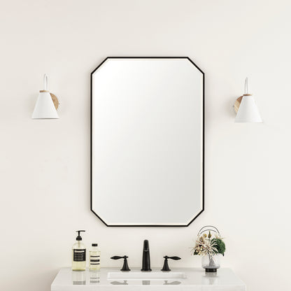 Rohe 24" Mirror, Matte Black James Martin Vanities