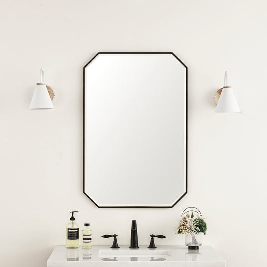 Rohe 24" Mirror, Matte Black James Martin Vanities