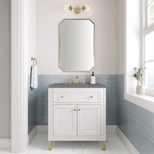 Load image into Gallery viewer, Chicago 30&quot; Single Vanity, Glossy White w/ 3CM Grey Expo Top James Martin Vanities