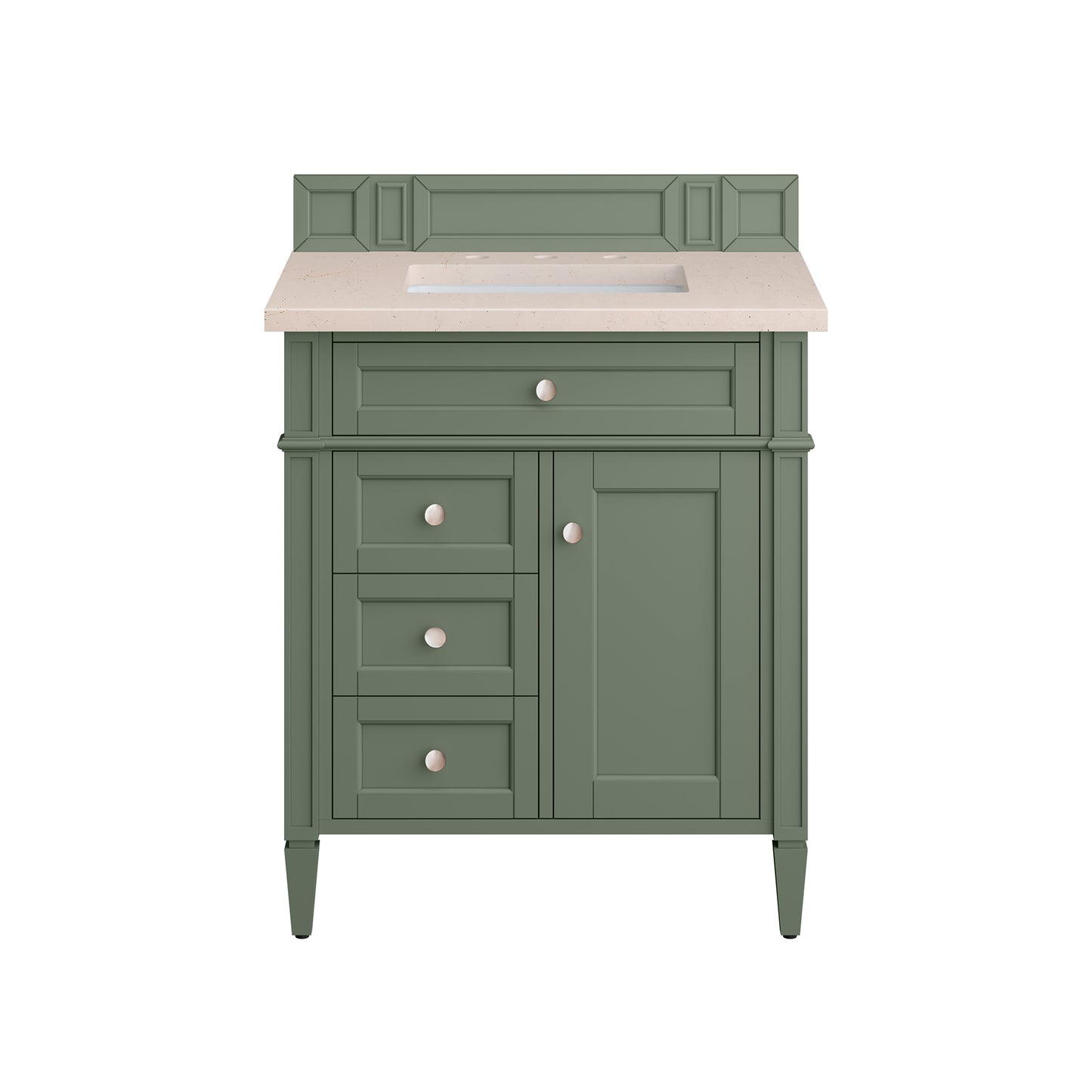 Brittany 30" Single Vanity, Smokey Celadon w/ 3CM Eternal Marfil Top James Martin Vanities
