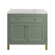 Load image into Gallery viewer, Chicago 36&quot; Single Vanity, Smokey Celadon w/ 3CM Eternal Jasmine Pearl Top James Martin Vanities