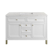 Load image into Gallery viewer, Chicago 48&quot; Single Vanity, Glossy White w/ 3CM Eternal Jasmine Pearl Top James Martin Vanities