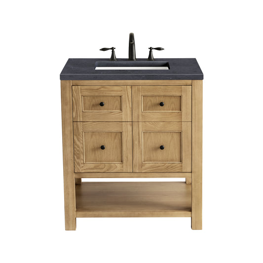 Breckenridge 30" Single Vanity, Light Natural Oak w/ 3CM Charcoal Soapstone Top James Martin Vanities