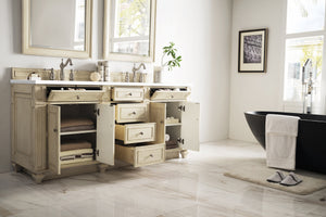 Bathroom Vanities Outlet Atlanta Renovate for LessBristol 72" Double Vanity, Vintage Vanilla, w/ 3 CM White Zeus Quartz Top