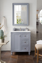 Load image into Gallery viewer, Copper Cove Encore 30&quot; Single Vanity, Silver Gray w/ 3 CM White Zeus Quartz Top James Martin Vanities