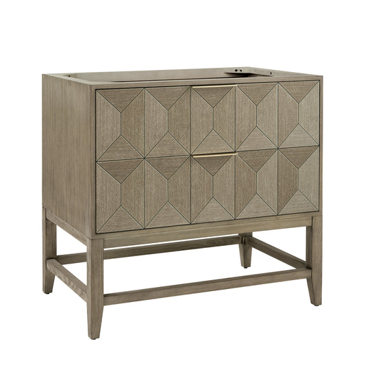 Emmeline 36" Single Vanity, Pebble Oak James Martin Vanities
