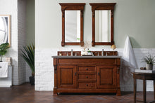 Load image into Gallery viewer, Brookfield 60&quot; Double Vanity, Warm Cherry w/ 3 CM Grey Expo Quartz Top James Martin Vanities