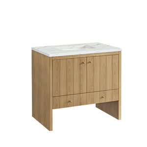 Hudson 36" Single Vanity, Light Natural Oak James Martin Vanities
