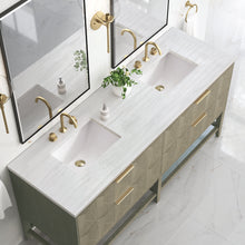 Load image into Gallery viewer, Bathroom Vanities Outlet Atlanta Renovate for LessEmmeline 72&quot; Double Vanity, Pebble Oak w/ 3CM Arctic Fall Top