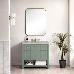 Breckenridge 36" Single Vanity, Smokey Celadon w/ 3CM Eternal Serena Top James Martin Vanities