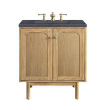 Load image into Gallery viewer, Laurent 30&quot; Single Vanity, Light Natural Oak w/ 3CM Charcoal Soapstone Top James Martin Vanities