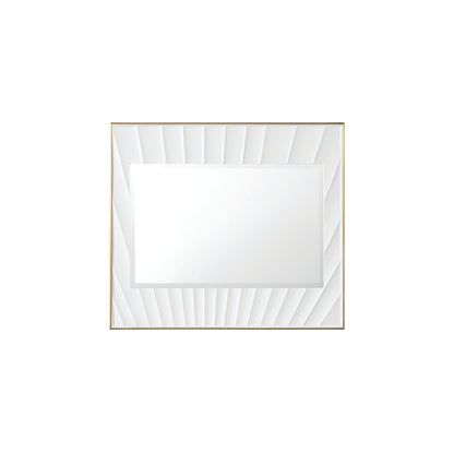 Soleil 36" Mirror, Matte White with Gold James Martin Vanities
