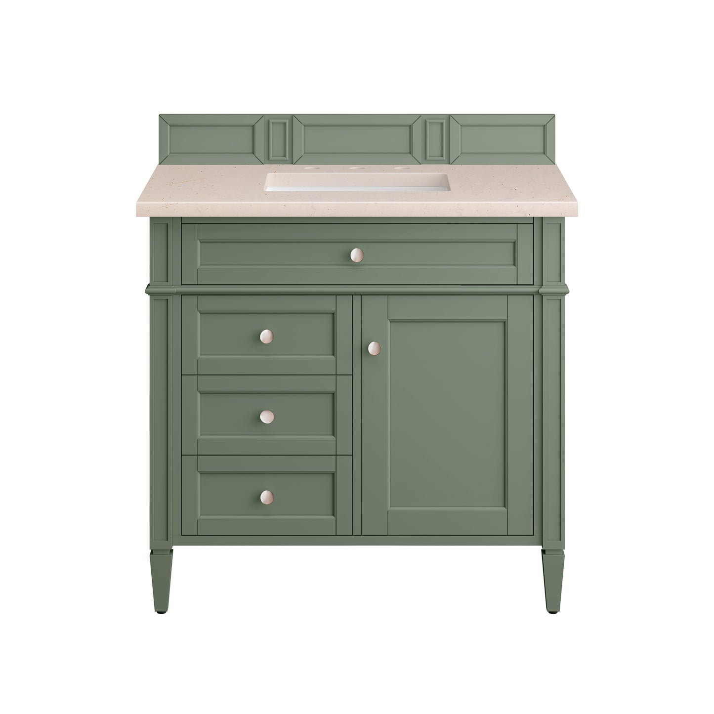 Brittany 36" Single Vanity, Smokey Celadon w/ 3CM Eternal Marfil Top James Martin Vanities