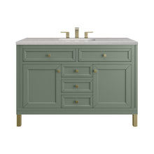 Load image into Gallery viewer, Chicago 48&quot; Single Vanity, Smokey Celadon w/ 3CM Eternal Serena Top James Martin Vanities