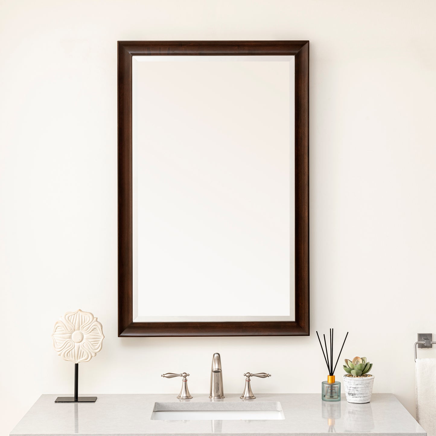 Glenbrooke 26" Mirror, Burnished Mahogany James Martin Vanities