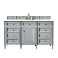 Load image into Gallery viewer, Brittany 60&quot; Urban Gray Single Vanity w/ 3 CM White Zeus Quartz Top James Martin Vanities