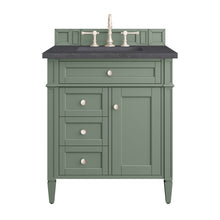 Load image into Gallery viewer, Brittany 30&quot; Single Vanity, Smokey Celadon w/ 3CM Charcoal Soapstone Top James Martin Vanities